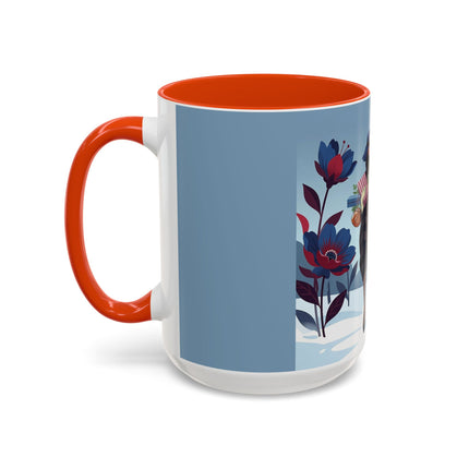 🎁🌺 The Christmas Gift Garden Stroll Colorful Mug – Art Deco Holiday Fantasy