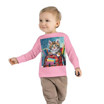 Whiskered Wanderings Toddler Long Sleeve Tee