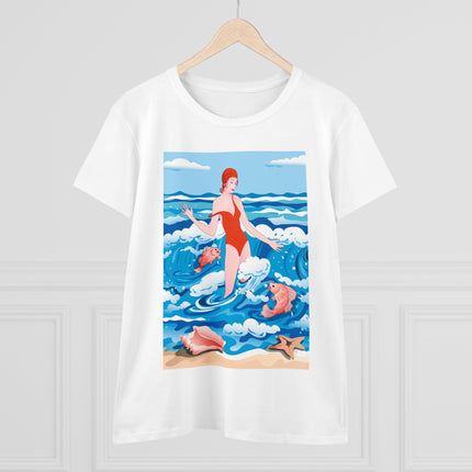Ocean Symphony Women's Midweight Cotton Tee