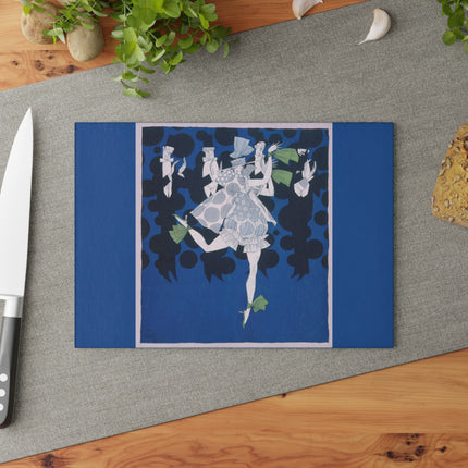 Where is my boy tonight by Ralph Barton Glass Cutting Board