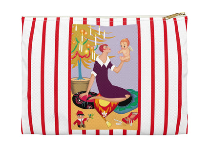 Art Deco Christmas Accessory Pouch