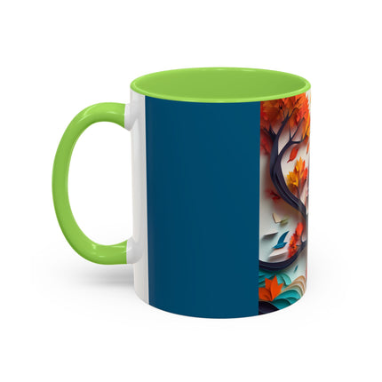 Owl at an Autumn Park Colorful Mugs (11oz, 15oz)