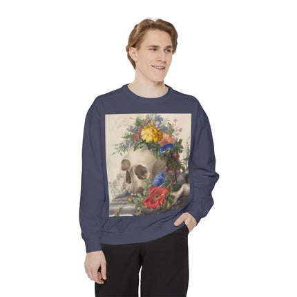 Vanitas Still Life by Herman Henstenburgh Garment-Dyed Sweatshirt