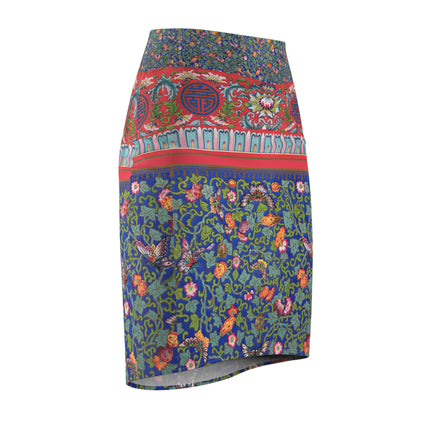 Chinese Ornament by Owen Jones Women's Pencil Skirt (AOP)
