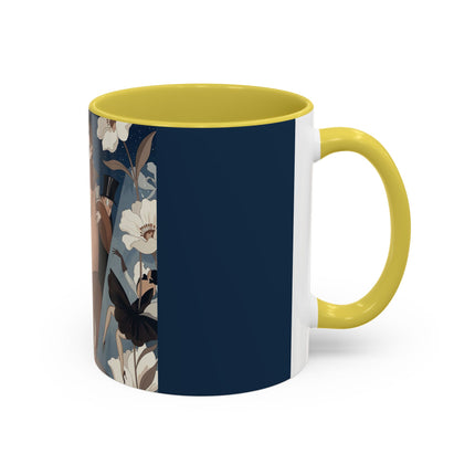 🌸✨ The Midnight Magnolia Masquerade Colorful Mug – Art Deco Nocturne