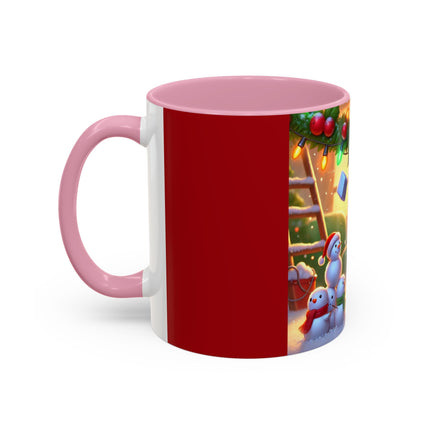 Naughty or Nice Kitten Christmas Colorful Mugs (11oz, 15oz)