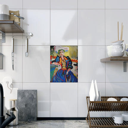 A Mulher by Amadeo de Souza-Carosa Ceramic Tile