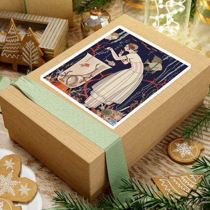 The Dazzling Little Fish by George Barbier Kiss-Cut Stickers