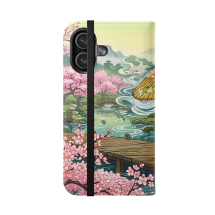 🌸🐱 Kimono Kitties Flip Case – Whimsical Elegance & Storybook Charm