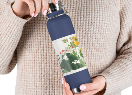 Clerodendrum & Rudbeckia by Tanigami Kônan Copper Vacuum Insulated Bottle, 22oz