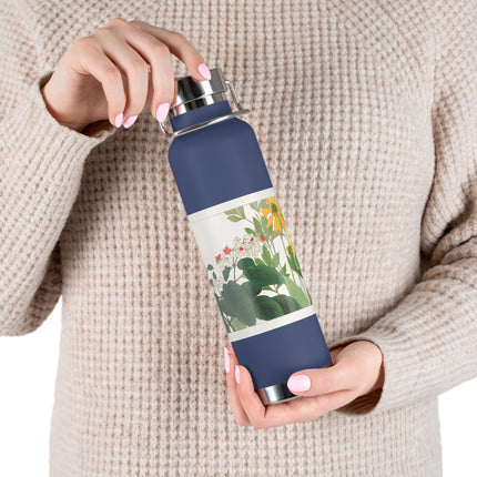 Clerodendrum & Rudbeckia by Tanigami Kônan Copper Vacuum Insulated Bottle, 22oz