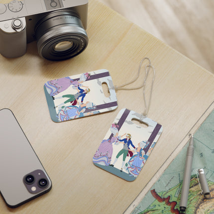 🎭🌸 Blindman’s Bluff Luggage Tag – Rococo Courtship Whimsy