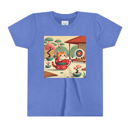 Archer Kitten in the Zen Garden Youth Short Sleeve Tee