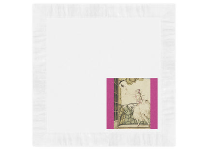 Sur talons rouges (On Red Heels) pl 02 by Gerda Wegener White Coined Napkins