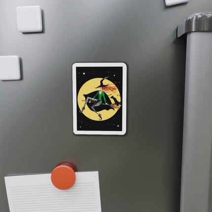 A Witch’s Moonlit Flight Die-Cut Magnets (5 Sizes)