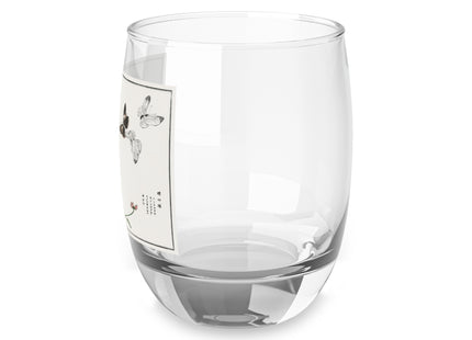 Butterflies and flower illustration by Morimoto Toko Whiskey Glass