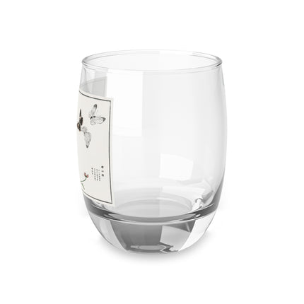 Butterflies and flower illustration by Morimoto Toko Whiskey Glass