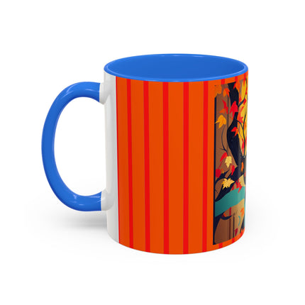Black Cat in Kimono Colorful Mugs, 11oz