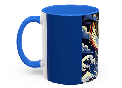 Majestic White Crane Colorful Mugs (11oz, 15oz)