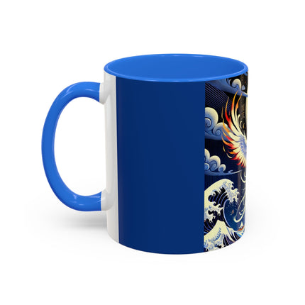 Majestic White Crane Colorful Mugs (11oz, 15oz)
