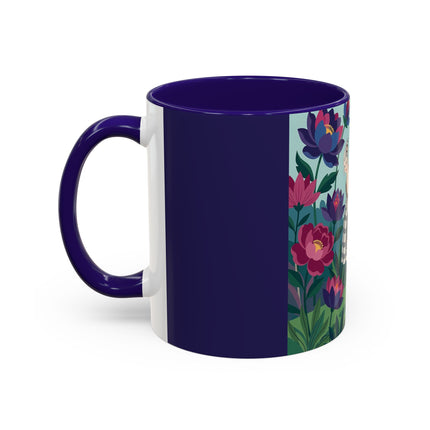 The Lady Of The Lotus Garden Colorful Mugs – Art Deco Botanical Elegance