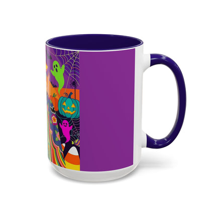 🌈👻 The Rainbow Ghost Masquerade Colorful Mug – Colorful Halloween Charm