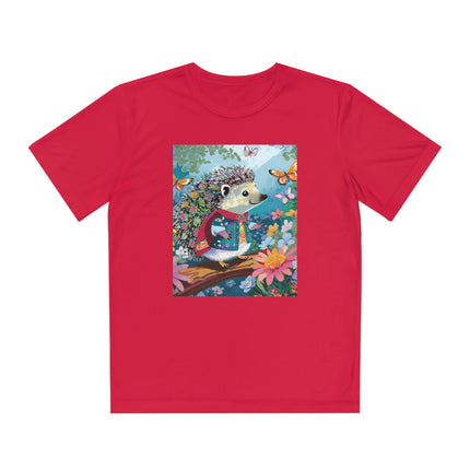 Cute Hedgehog Youth Competitor Tee – Garden Adventure & Whimsical Charm