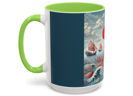 Ladies by the Quiet Sea Colorful Mugs (11oz, 15oz)