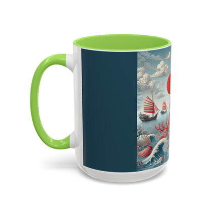 Ladies by the Quiet Sea Colorful Mugs (11oz, 15oz)