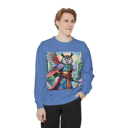 Cyberpunk Samurai Owl Sweatshirt