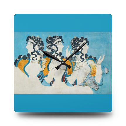 Reproduction of Ladies in Blue by Emile Gilliéron Acrylic Wall Clock