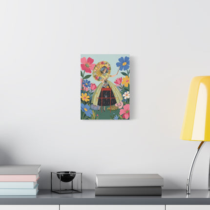 🌸🪞 The Floral Parasol Reflection Placemat – Art Deco Garden Fantasy