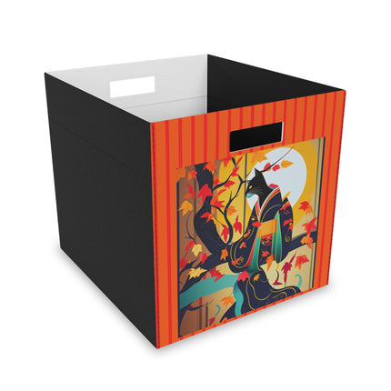 Black Cat in Kimono Felt Storage Box