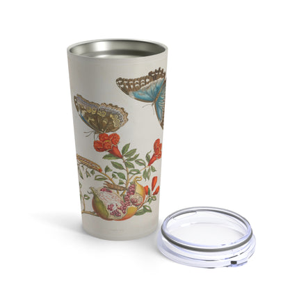 Blue Butterflies and Pomegranate by Maria Sibylla Merian Tumbler 20oz