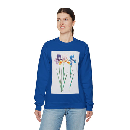 Blue Iris by Anselmus Boëtius de Boodt Heavy Blend™ Crewneck Sweatshirt