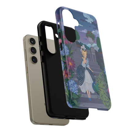 🦚🌸 The Peacock Garden Terrace Phone Case – Art Deco Floral Elegance