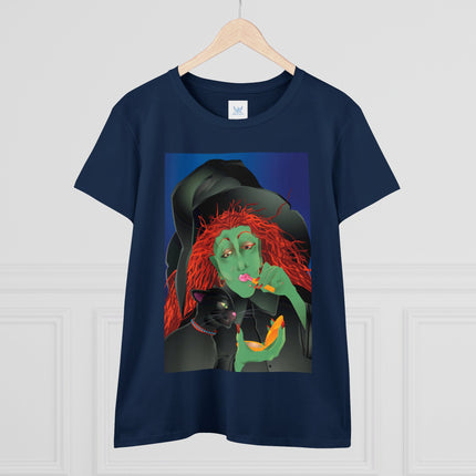 Mirror, Mirror A Witch's Touch Women's Midweight Cotton Tee
