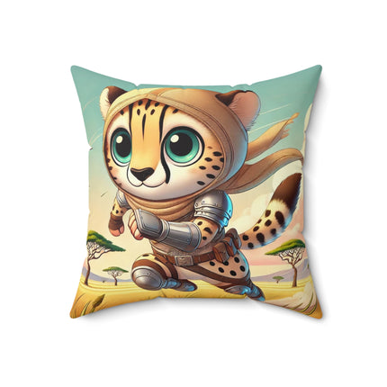 Swift Cheetah Spun Polyester Square Pillow