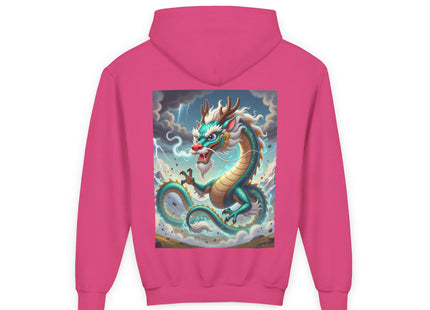 Tibetan Dragon in Battle Youth Heavy Blend Hooded Sweatshirt