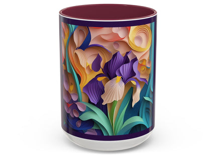 The Elegant Iris Flower Colorful Mugs (11oz, 15oz)