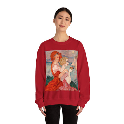 Sur la Route d'Anacapri by Gerda Wegener Heavy Blend™ Crewneck Sweatshirt