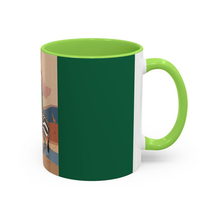 Zebra Rider Colorful Mugs – Safari Chic & Art Deco Adventure