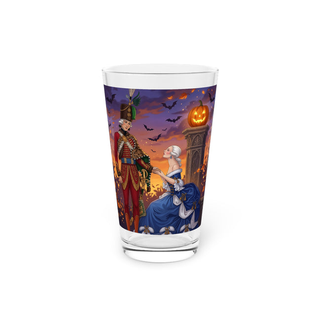 🎃💙 The Pumpkin Lantern Courtship Glass, 16oz – Romantic Halloween Elegance