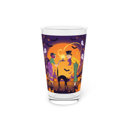 🎃🕯️ The Midnight Halloween Greeting Glass, 16oz – Vintage Halloween Charm