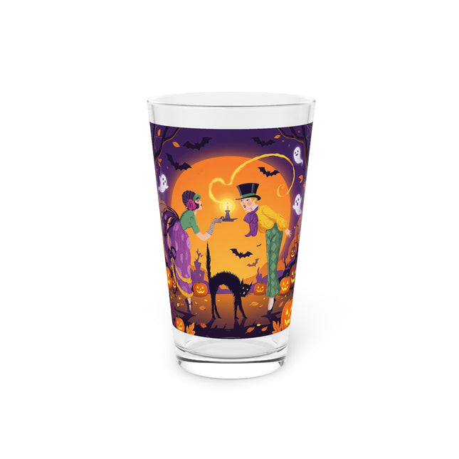 🎃🕯️ The Midnight Halloween Greeting Glass, 16oz – Vintage Halloween Charm