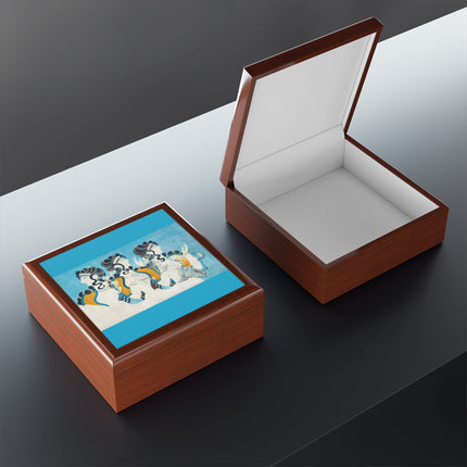 Reproduction of Ladies in Blue by Emile Gilliéron Jewelry Box
