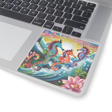Seahorse Symphony Kiss-Cut Stickers (4 Sizes)