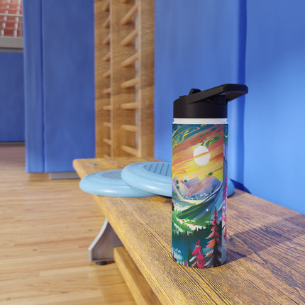 Cyberpunk Panda Stainless Steel Water Bottle