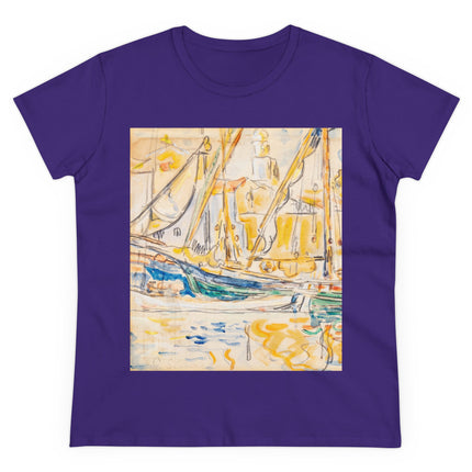 Saint-Tropez by Paul Signac Women's Midweight Cotton Tee