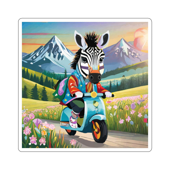 Stripes on Wheels Kiss-Cut Stickers (4 Sizes)